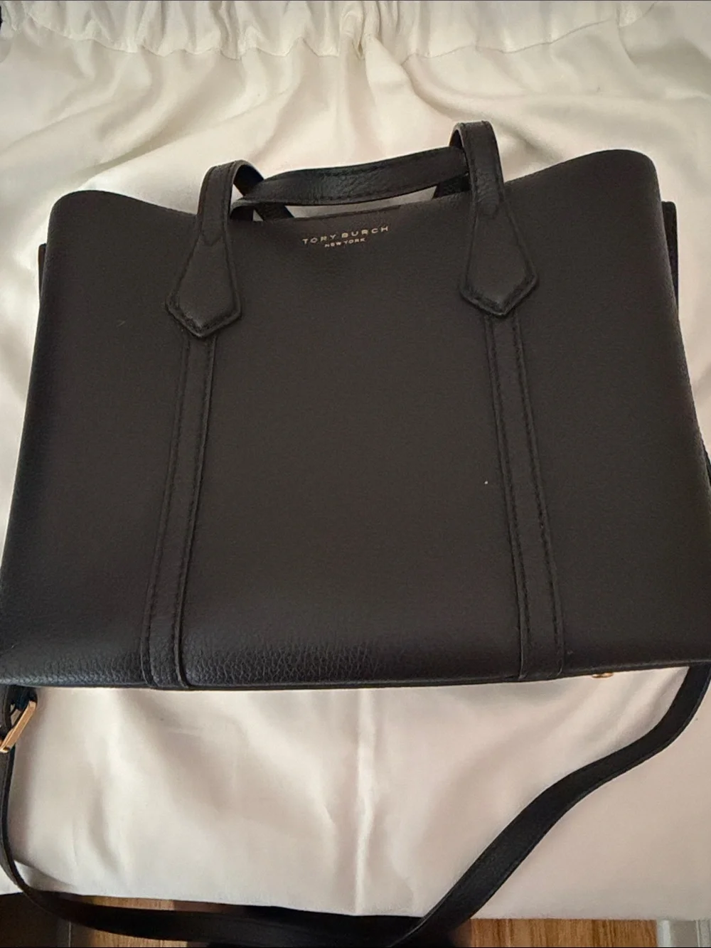 Tory Burch Black Leather Structured satchel bag